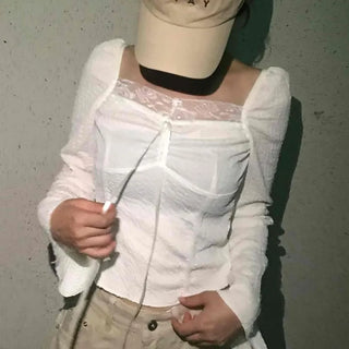 Effortless Chic Ribbon Puff Long Sleeve Blouse