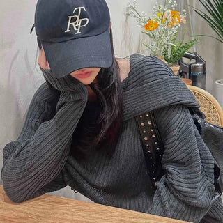 Unique Hip Off-shoulder Shawl Spring/Autumn Hoodie Knit