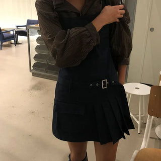 Denim Pleats Dress