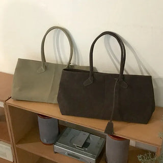 Large Suede Shoulder Bag