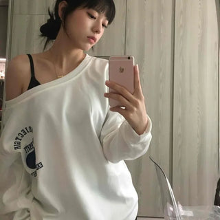 Effortless Off-Shoulder Number Two Sweatshirt