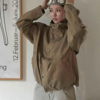 Basic String Plain Oversized Field Jacket