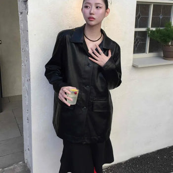 Comfort Leather Jumper Leather Belt Jacket