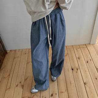 Coach Striped Denim Elastic Pants