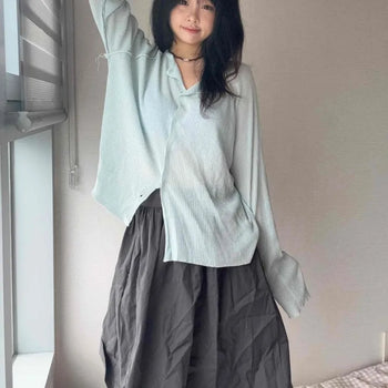 Daily Cotton Midi Skirt