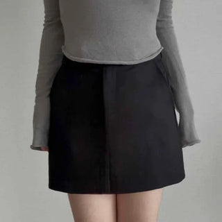 Daily H-Line Button Mini Skirt