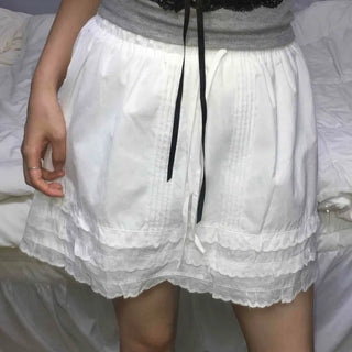 Basic mini layered frill skirt