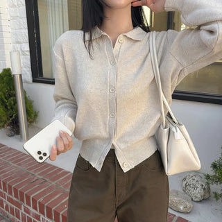 Clay Collar Knit Cardigan