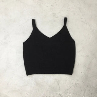 Angora knit bustier