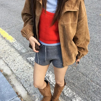 Layered Item Berry Angora Bustier