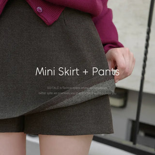 True Peach Spandex Elastic Waist Mini Skirt Pants
