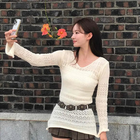 Antique slim knit mini dress