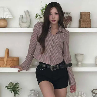 Basic Striped Collared Shirt