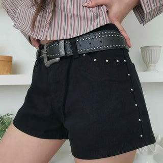 Minimal Studded Plain Shorts