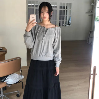 Eddie Off-Shoulder Sweatshirt (2 colors)