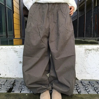 *Vintage* Elastic Striped Wide Pants