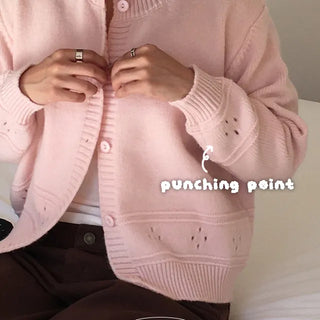 Ez Punching Avant Knit Cardigan