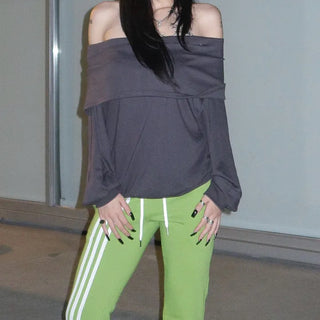 DIA Fold Off-Shoulder Sweatshirt