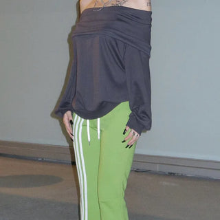 DIA Fold Off-Shoulder Sweatshirt