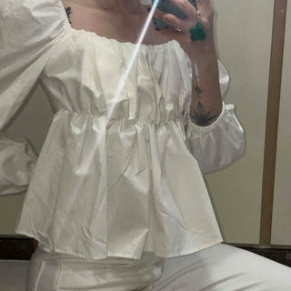 Elegant Two-Way Square Neck Blouse