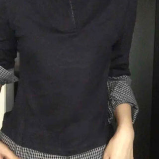 Basic Mood Knit Layered Flirty Shirt