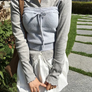 Eyelet Punching Cardigan