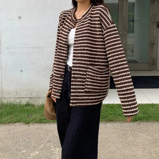 Striped Pocket Cardigan