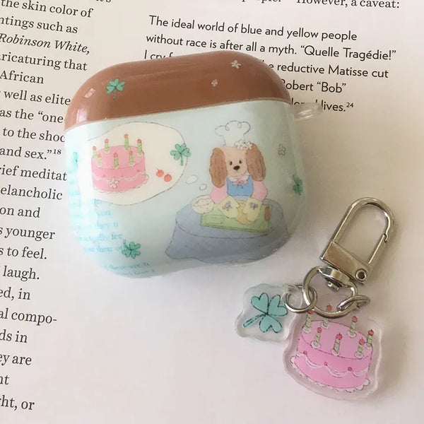 Dog Birthday Keyring Set AirPods Case