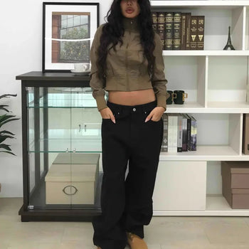 Double Back Biz Wide Denim Long Pants