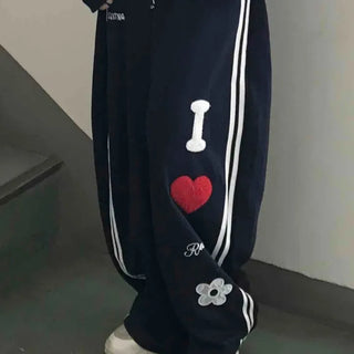 Color-blocked Loose Fit Track Pants
