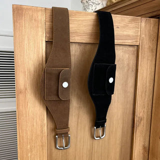 Suede pocket belt 2 colors