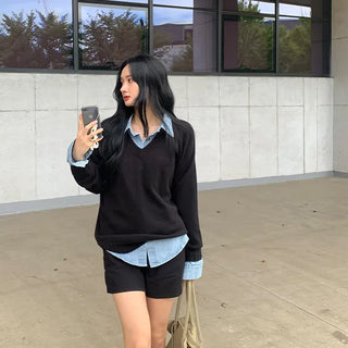 Week V-Neck Oversized Knit