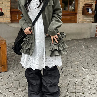 Akane Romantic Vintage Frill Field Jacket