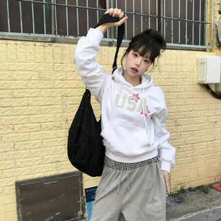 Kohaku Daily Hip Patch Crop Hoodie (2 colors)