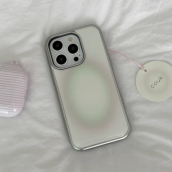 rainbow ⋆⭒˚｡⋆ Epoxy Silver Bumper iPhone 17 Galaxy S26 MagSafe Phone Case