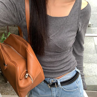 Pure Cotton Layered Sleeveless Long-Sleeve T-Shirt Set