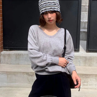 Oha U-Neck Round Knit