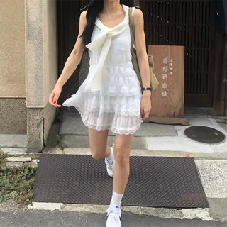 Frill Layered Mini Dress
