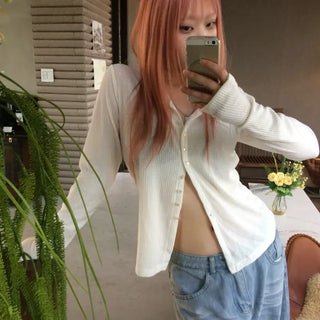 basic ribbed cardigan