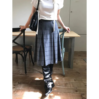 Meldon check skirt
