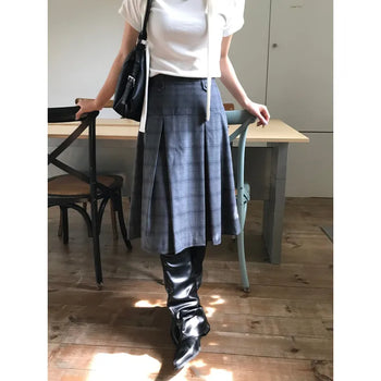 Meldon check skirt