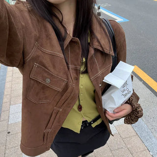[UNISEX] Suede Trucker Jacket 1 color