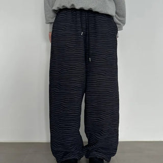Elastic band zebra two-way pants