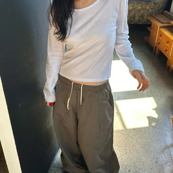 Basic Round Long Sleeve Tee (3 colors)