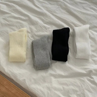 Recipe Ribbed Long Knee Socks