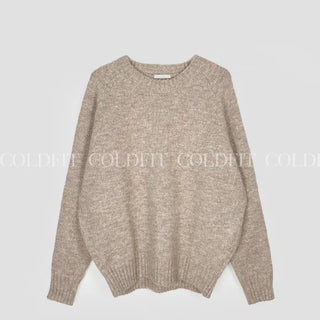 Raglan melange knit