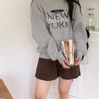 Printed Oversized Terry Sweatshirt