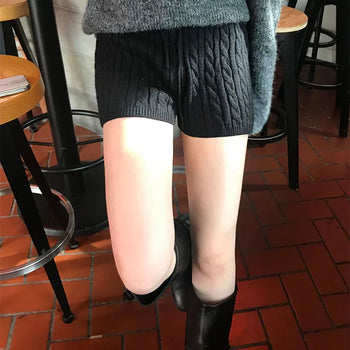 Shuf Cable Knit Shorts Shorts/Short Pants/Elastic Waist Shorts/Cable Shorts