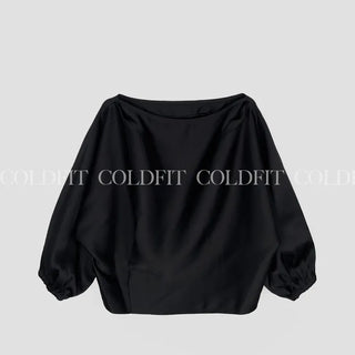 High-density boat neck blouse