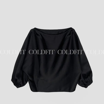 High-density boat neck blouse